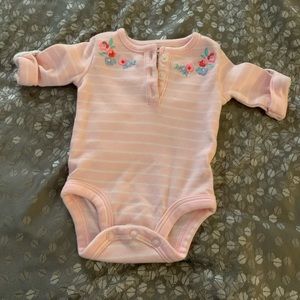 Carter’s Newborn 3/4 sleeve floral onesie